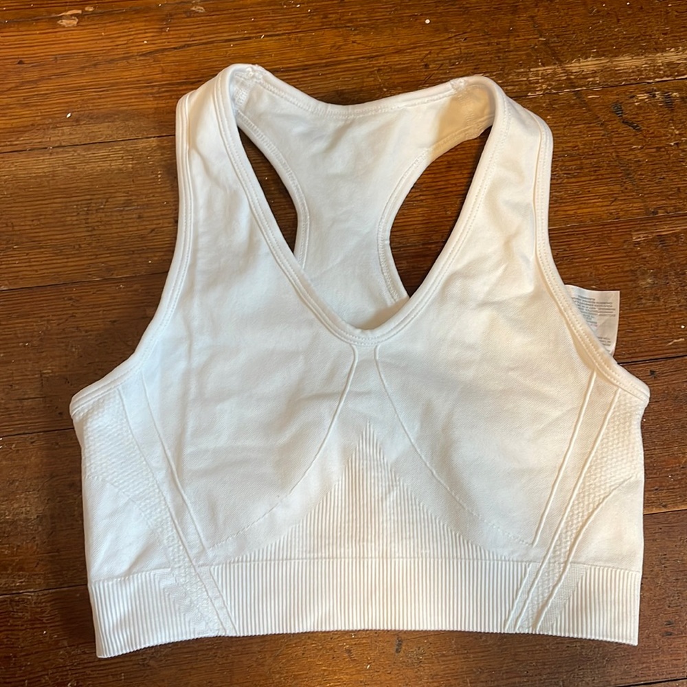 AYBL white sports bra XS